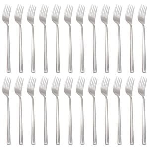 Tondo Stainless Steel Cutlery 24pc Set - Durable Rust Resistant Stainless Steel Dishwasher Safe Flatware Set