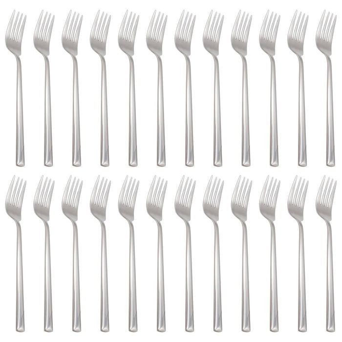 Tondo Stainless Steel Cutlery 24pc Set - Durable Rust Resistant Stainless Steel Dishwasher Safe Flatware Set