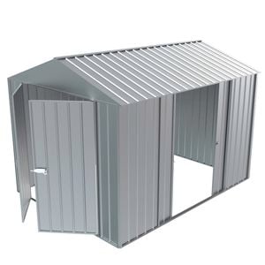 Build-a-Shed  2.3 x 3.0 x 2.3m Gable Double Sliding Side Door Shed - Zinc