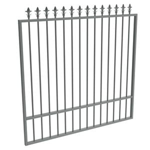 ProtectorAl 1201 - 1500 x 1500mm Monument Aluminium Garden Gate Spear Top With Mid Rail