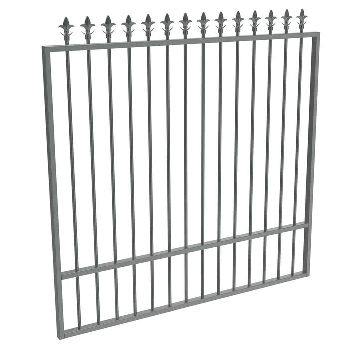 ProtectorAl 1201 - 1500 x 1500mm Monument Aluminium Garden Gate Spear Top With Mid Rail