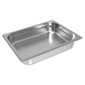 Vogue Stainless Steel Heavy Duty 1/2 Gastronorm Tray 65mm 4ltr Commercial Kitchen Storage