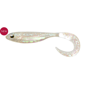 Fish Arrow Flash J Grub 3" SW Soft Plastic Fishing Lure 142 Crystal Lame / Aurora