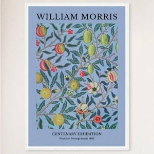 Galrie William Morris 1862 Centenary Exhibition Pomegranate Print Timeless Elegance, White Frame, A0 84 x 119cm (33 x 47inch)