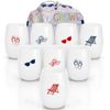 Rowdy Crowd Wine White Tumblers 425ml Summer Vibes Set of 8 - Unbreakable Tritan Plastic Dishwasher Safe