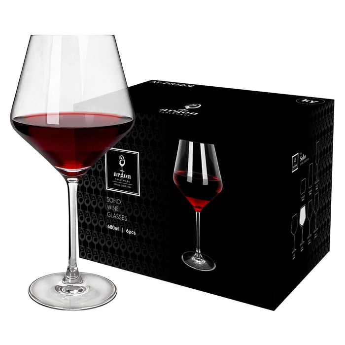 Argon Tableware Soho Crystal Red Wine Glasses - 680ml - Pack Of 24