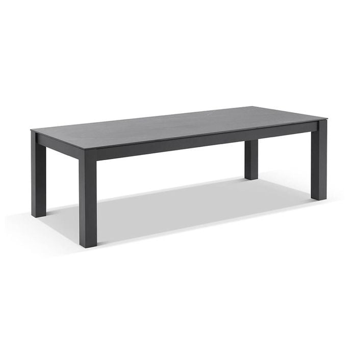 Santorini Ceramic 2.5M Outdoor Rectangle Aluminium Dining Table