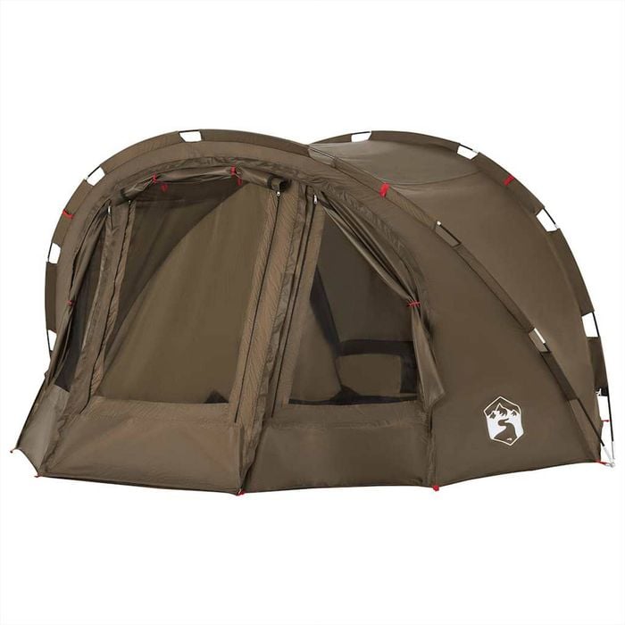 vidaXL Fishing Tent 4-Person Camping Shelter Canopy Olive Green Waterproof