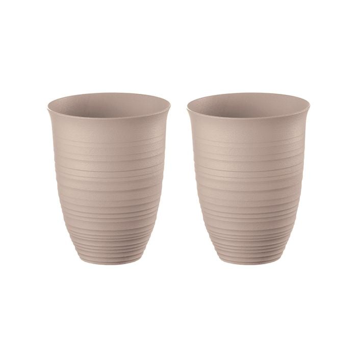 2PK Guzzini Earth Tierra 12.4cm/520ml Tall Tumbler - Taupe