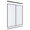 Lugna 2100 x 1201-1800mm Black Melamine Wardrobe Double Sliding Doors