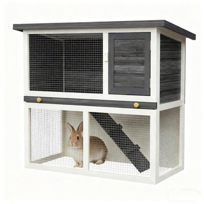 Advwin Rabbit Cage Hutch 2 Storey  Chicken Coop Pet Playpen Wooden