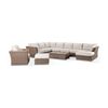 Coco Package D Huge Modular Corner Brushed Wheat Right Left Side With Chaise & Cream Cushions