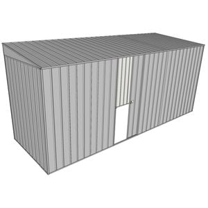 Build-a-Shed 1.5 x 4.5 x 2m Single Sliding Side Door Skillion Shed - Zinc