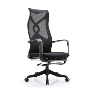 Modern Furniture Murry High Back Office Chair with Retractable Footrest - Black