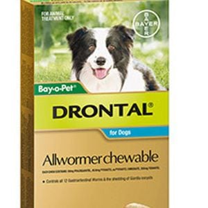 Drontal Chew Bay-o-pet Med Dog 10kg 20pk