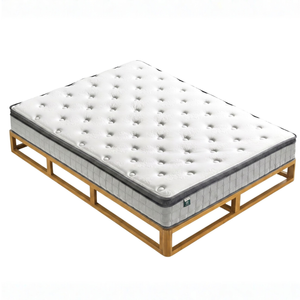 Zinus Queen Pallet Wood Bed Frame & Pocket Spring Mattress Set, 30cm Euro