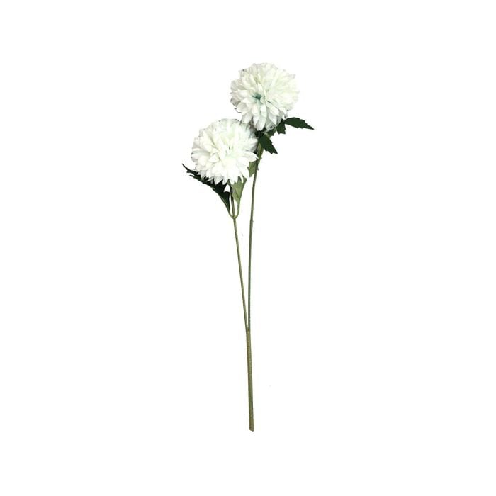 35cm White Twin Dahlia Artificial Flower