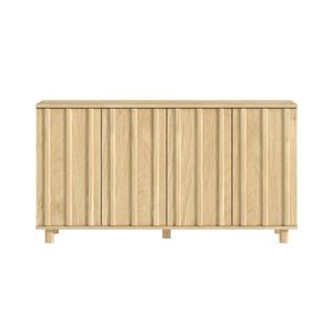 Cosmoliving Modern Fluted Sideboard Cabinet In Light Oak