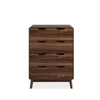 Big Lot 80cm Walnut Olive 4 Drawer Tall Chest