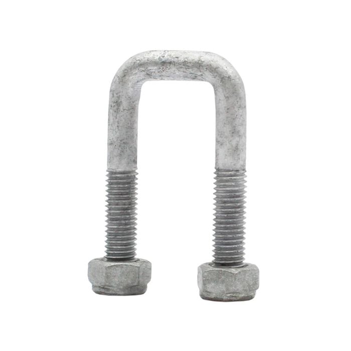 Sunrise U-bolts With Nyloc Nut 1/2" Galvanised - 24mm Square, 60mm - Ub24s60g
