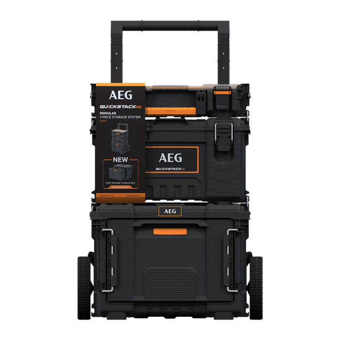 AEG QUICKSTACK 2.0 3-Piece Storage System With 1 Drawer