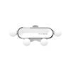 Car Phone Holder Metal Gravity Universal Rotation Ball Air Vent Cellphone Stand (White)