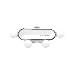 Car Phone Holder Metal Gravity Universal Rotation Ball Air Vent Cellphone Stand (White)