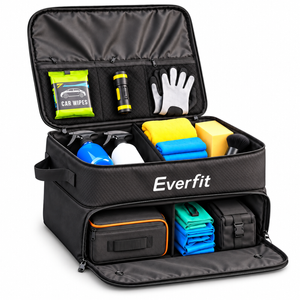 Everfit Car Boot Organiser 2-Tier Storage Bag Trunk Organiser with Ventilated Compartment Black