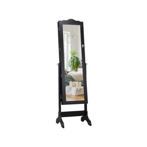 Costway Mirror Jewellery Stand Velvet Surface Inside Black