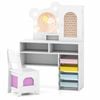 Costway Kid Vanity Desk Set Makeup Dressing Table Chair W/shelf White