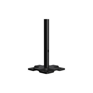 PEAK No-Dig Fencing 80mm x 80mm Black Steel Fence Flange Post Base For 0.9m Post