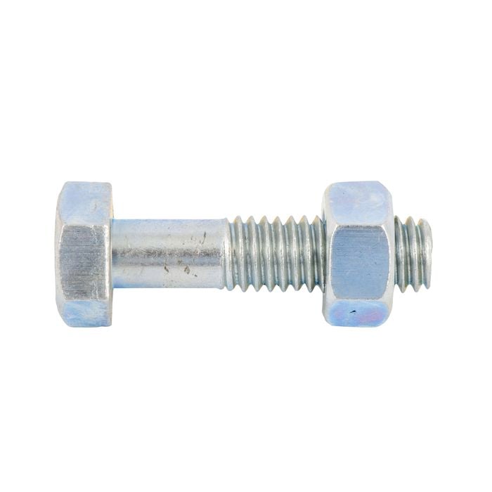 Zenith 1/2 x 2" Zinc Plated Hex Head Bolt and Nut