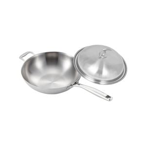 SOGA 36cm Fry Pan with Helper Handle & Lid