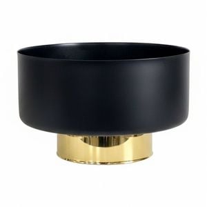 SS Collective Sleek Black Straight Multipurpose Bowl With Gold Base 28cm