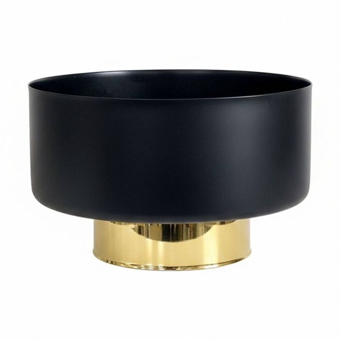 SS Collective Sleek Black Straight Multipurpose Bowl With Gold Base 28cm
