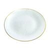 6x 10pc Partyware Heavy Duty Reusable Plates Set W/ Gold Rim 180mm White