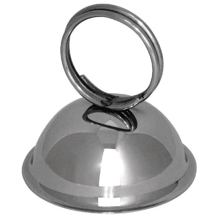 Olympia Ring Menu Card Holder Stainless Steel Dm220 60 X 58mm Tabletop Restaurant Cafe Display