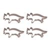 4x R&m Triceratops Cookie Cutter Polyresin Coated Steel Mould 15.25cm Brown