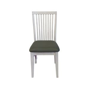Foxglove PU Seat Dining Chair Set of 2 Solid Ash Wood Dining Furniture - White