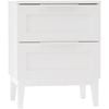 Tenley 2 Drawer Bedside Table White