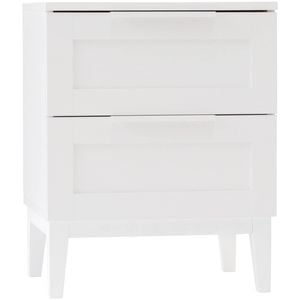 Tenley 2 Drawer Bedside Table White