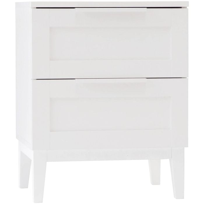 Tenley 2 Drawer Bedside Table White