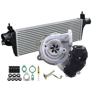 Upgrade Billet Turbo Charger With 50mm Intercooler And Genuine Oil Feed Pipe For Toyota Hilux 1GD-FTV 2.8L 2015-2020