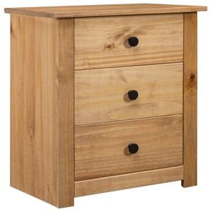 vidaXL Pinewood Bedside Cabinet Panama Range Home Bedroom Stand Furniture