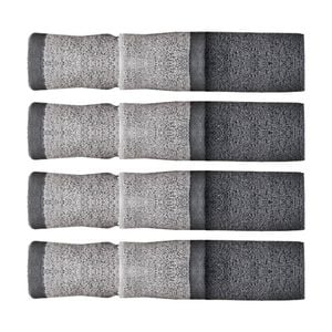 4PK Linen House 550GSM Cotton Otway Shadow Charcoal Bathroom Hand Towel 40x60cm