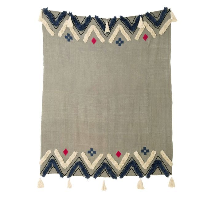 J.Elliot Merryn Cotton Throw Grey Multi