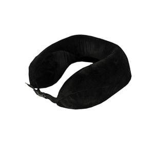 Tosca Memory Foam Travel Neck Support Sleeping Pillow - Black