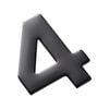 Sandleford 50mm Black Mode Self Adhesive House Number 4