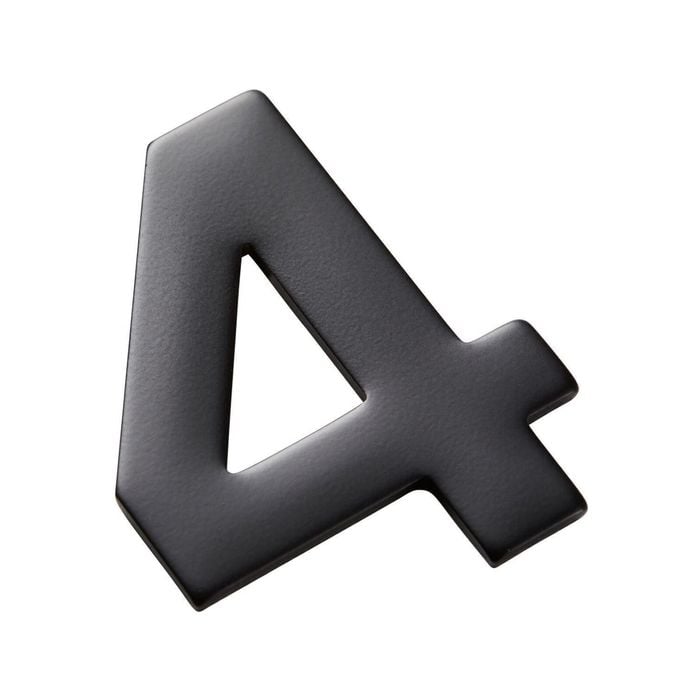 Sandleford 50mm Black Mode Self Adhesive House Number 4