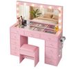 Artiss Dressing Table Charging Station Pink